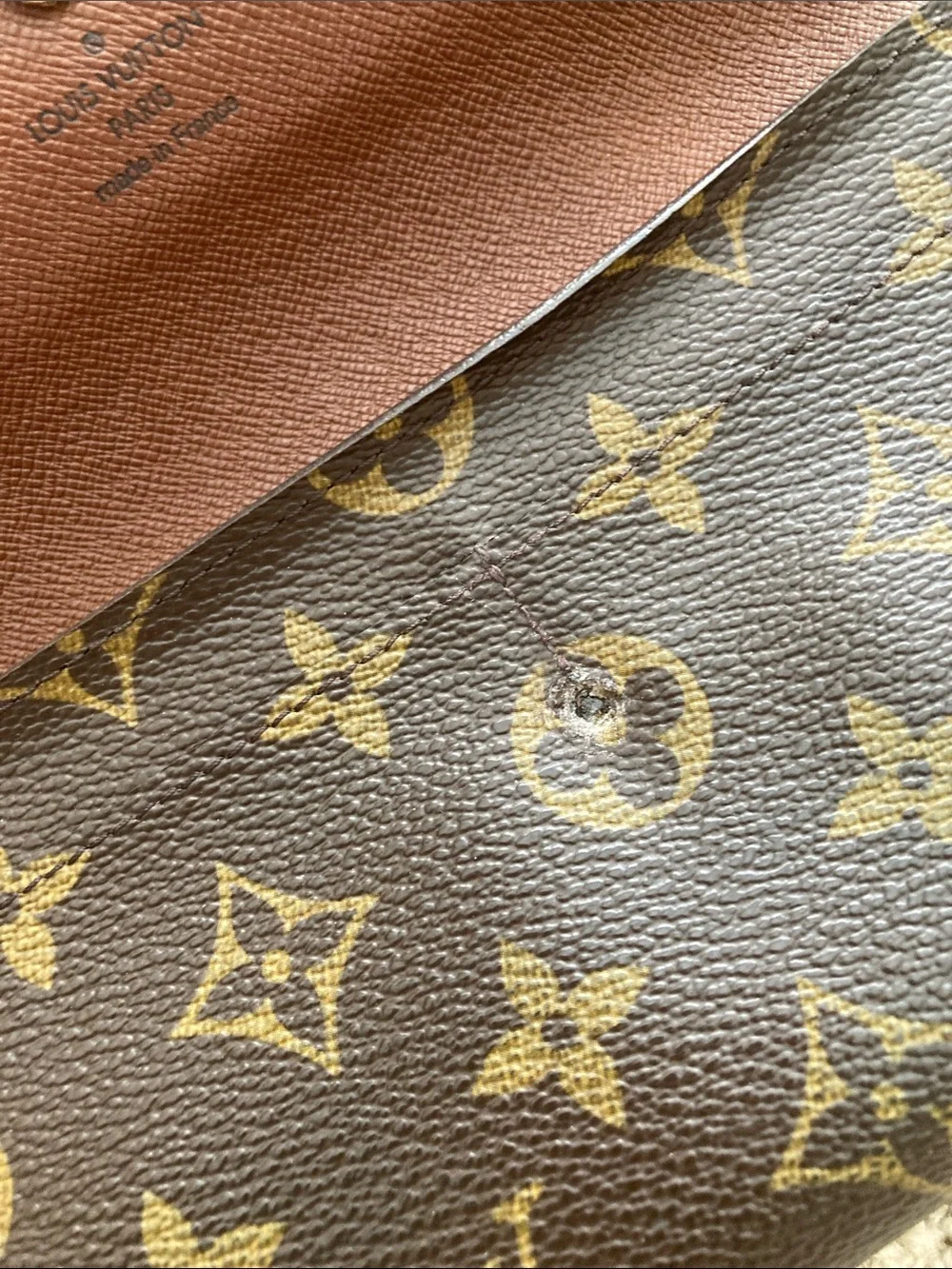 Louis Vuitton Monogram Leather Large Continental Wallet Brown EUC *No Snap - Picture 7 of 16